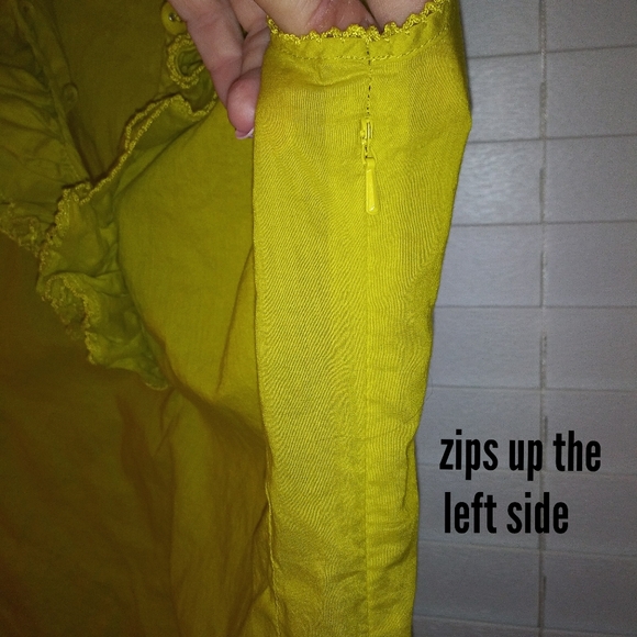 Tory Burch Sleeveless Avocado Button Up Ruffle Top - Picture 5 of 7